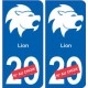 Lion astrologie autocollant plaque auto logo 2