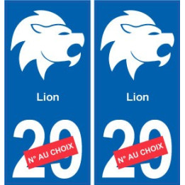 Lion astrologie autocollant plaque auto logo 2