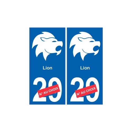 Lion astrologie autocollant plaque auto logo 2