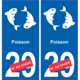Poissons astrologie autocollant plaque auto logo 2