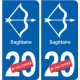 Sagittaire astrologie autocollant plaque auto logo 2