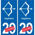 Sagittaire astrologie autocollant plaque auto logo 2