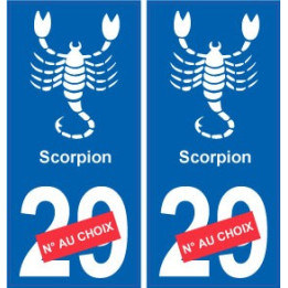 Scorpion astrologie autocollant plaque auto logo 2