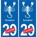 Scorpion astrologie autocollant plaque auto logo 2
