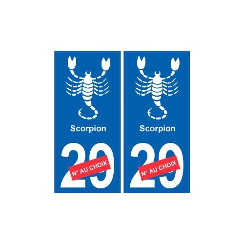 Scorpion astrologie autocollant plaque auto logo 2