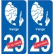 Vierge astrologie autocollant plaque auto logo 2