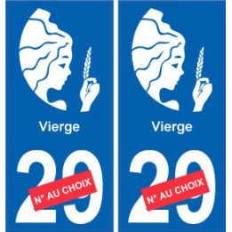Vierge astrologie autocollant plaque auto logo 2