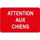 Attention au chien autocollant sticker adhesif 3