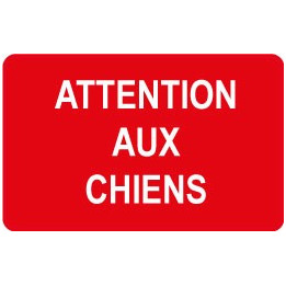 Attention au chien autocollant sticker adhesif 3