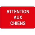 Attention au chien autocollant sticker adhesif 3