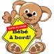 Autocollant Bébé à bord ours en peluche 9