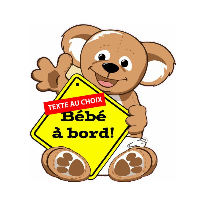 Autocollant Bébé à bord ours en peluche 9