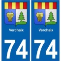 74 Verchaix blason autocollant plaque stickers ville