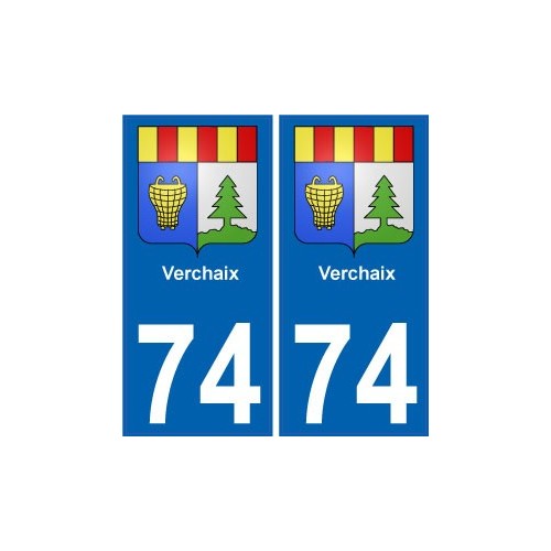 74 Verchaix blason autocollant plaque stickers ville