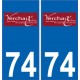 74 Verchaix logo autocollant plaque stickers ville