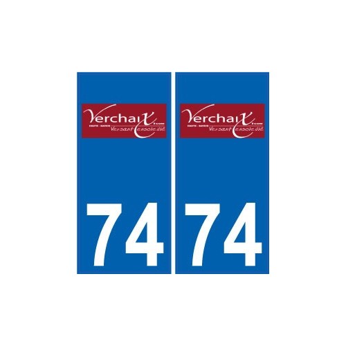 74 Verchaix logo autocollant plaque stickers ville