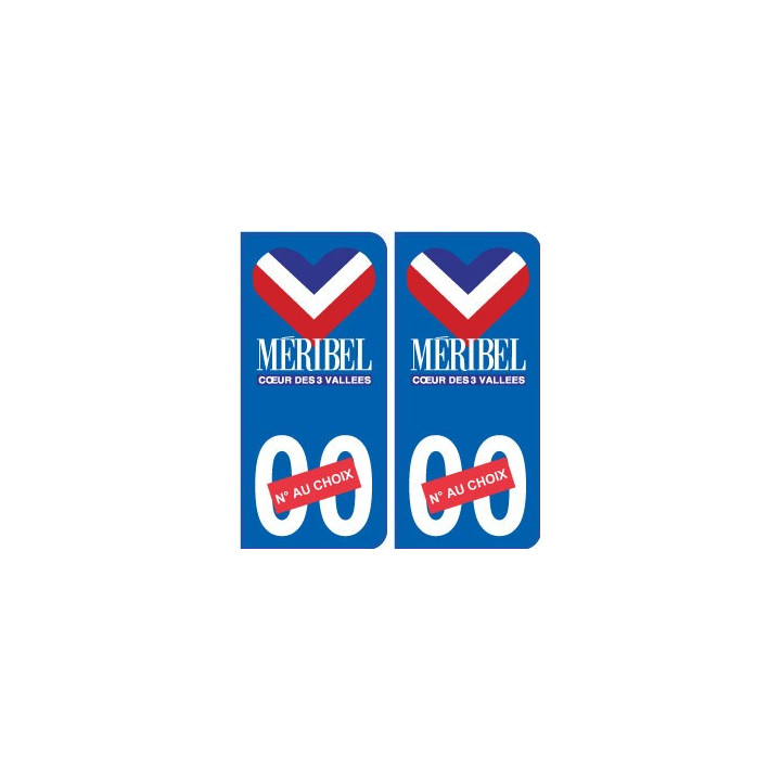 Méribel logo autocollant plaque stickers station de ski