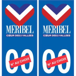 Méribel logo autocollant plaque stickers station de ski