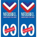 Méribel logo autocollant plaque stickers station de ski