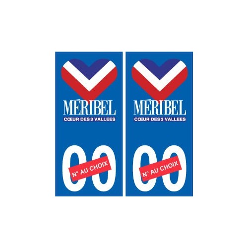 Méribel logo autocollant plaque stickers station de ski