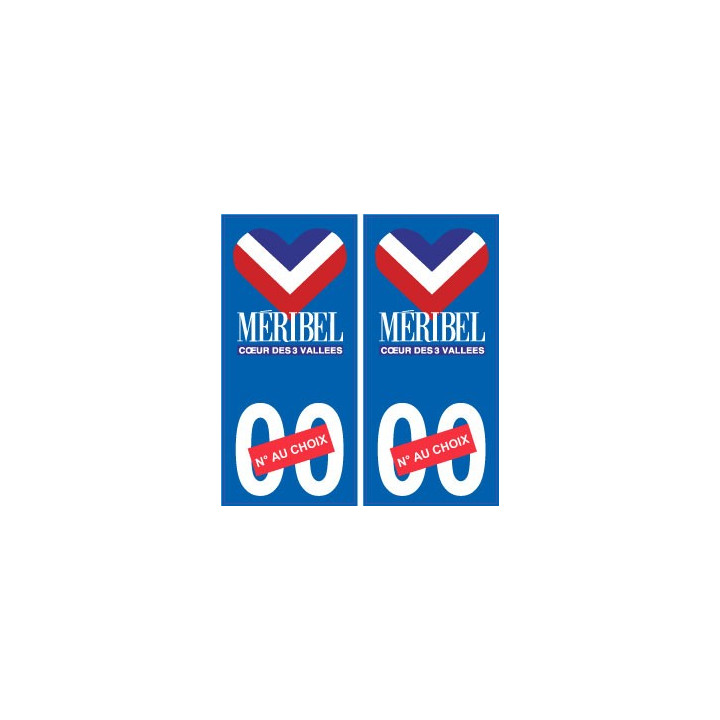 Méribel logo autocollant plaque stickers station de ski