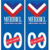 Méribel logo autocollant plaque stickers station de ski