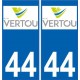 44 Vertou logo autocollant plaque stickers ville