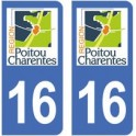 16 Charente autocollant plaque