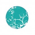 Fleur Cyan - Autocollants Stickers caches enjoliveurs  pour jante auto