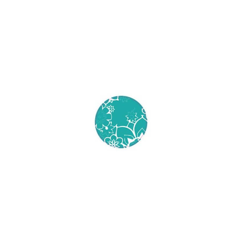 Fleur Cyan - Autocollants Stickers caches enjoliveurs  pour jante auto