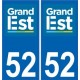 52 Haute-Marne adesivo targa di immatricolazione di auto dipartimento adesivo Grande È nuovo logo 2