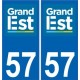 57 Moselle autocollant plaque immatriculation auto département sticker Grand-Est nouveau logo