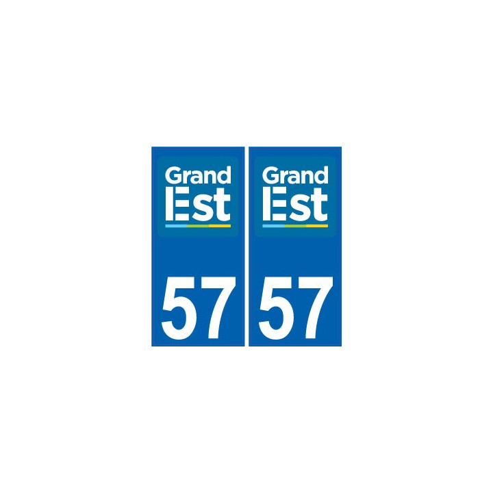 57 Moselle autocollant plaque immatriculation auto département sticker Grand-Est nouveau logo