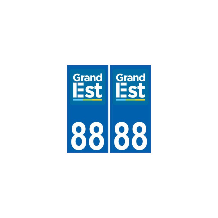 88 Vosges autocollant plaque immatriculation auto département sticker Grand-Est nouveau logo