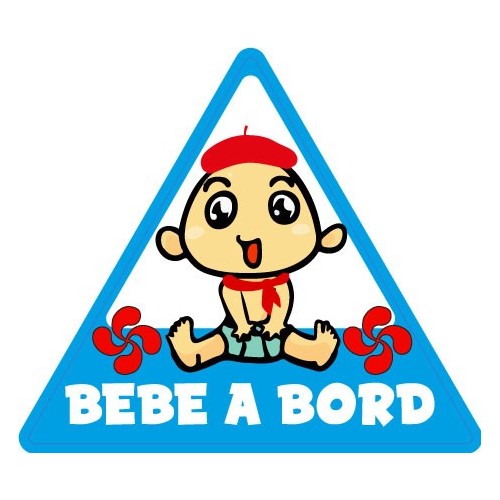 Autocollant bébé à bord basque
