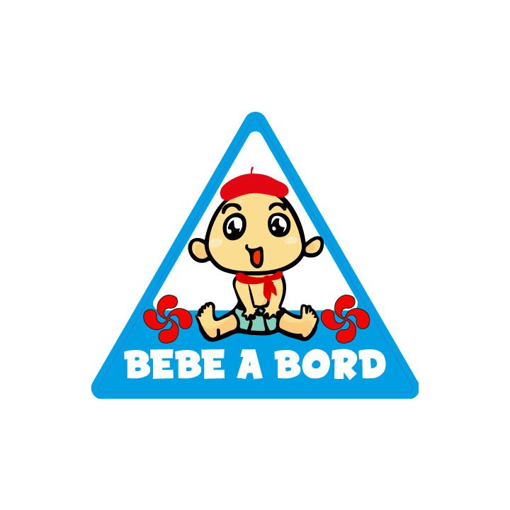 Autocollant bébé à bord basque