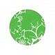 Fleur Vert- Autocollants Stickers caches enjoliveurs  pour jante auto