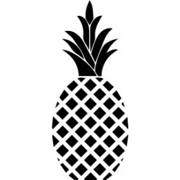 autocollant ananas vectorisé noir 