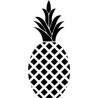 autocollant ananas vectorisé noir 