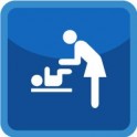 Autocollant changer le bébé icone stickers adhésif