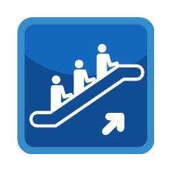 Autocollant escalator icone stickers adhésif