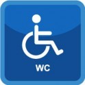 Autocollant wc handicapé toilette icone stickers adhésif