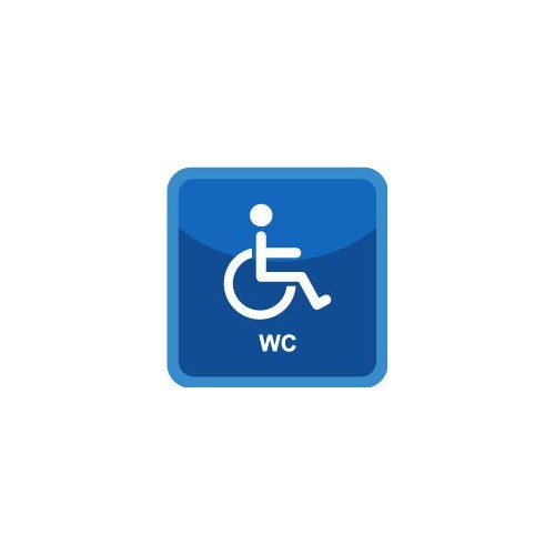 Autocollant wc handicapé toilette icone stickers adhésif