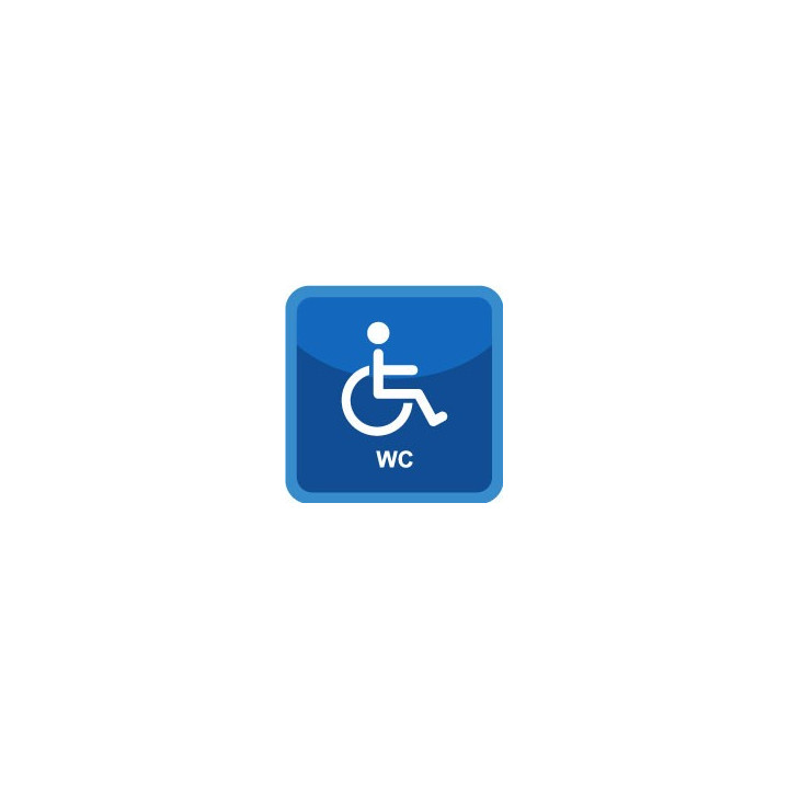 Autocollant wc handicapé toilette icone stickers adhésif
