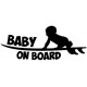 Autocollant bébé à bord planche de surf stickers adhésif
