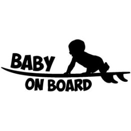 Autocollant bébé à bord planche de surf stickers adhésif