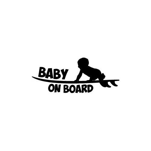 Autocollant bébé à bord planche de surf stickers adhésif