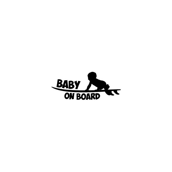 Autocollant bébé à bord planche de surf stickers adhésif
