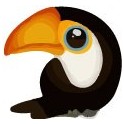 Autocollant Toucan oiseau sticker