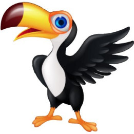 Autocollant Toucan oiseau sticker 2